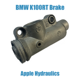 BMW K75, K100 Magura Rear Brake Cylinder, yours rebuilt, (please call about plastic inlet port removal)