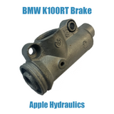 BMW K75, K100 Magura Rear Brake Cylinder, yours rebuilt, (please call about plastic inlet port removal)